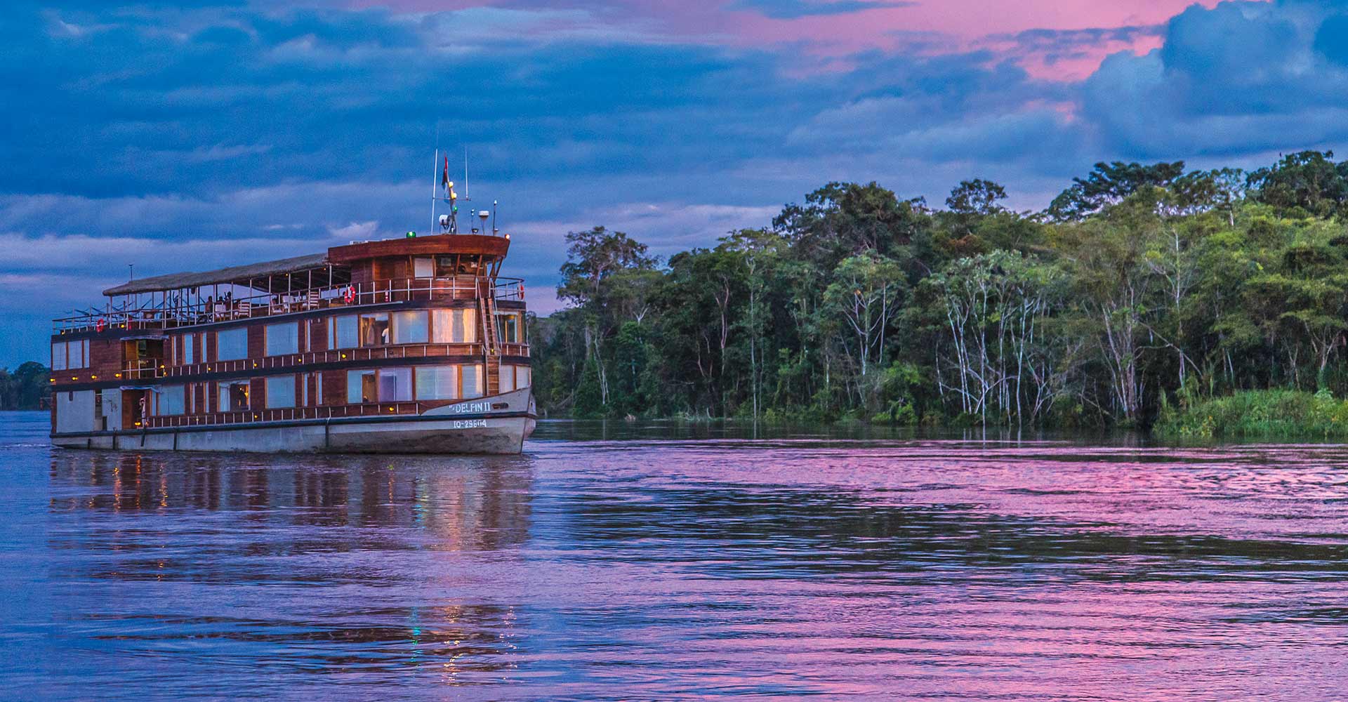The Delfin II on the Amazon River